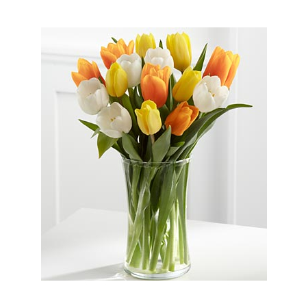12 Mix Tulips Vase Delivery Japan